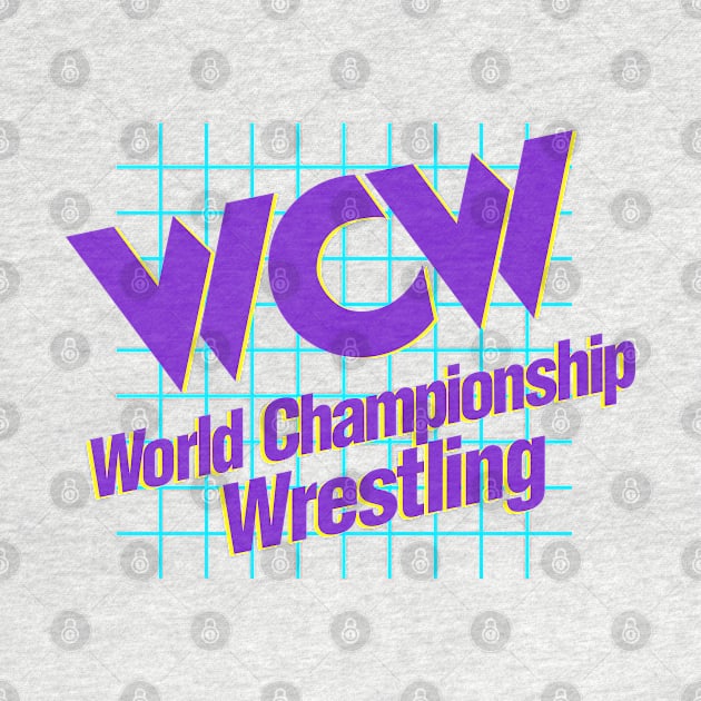 WCW World Championship Wrestling White by Authentic Vintage Designs